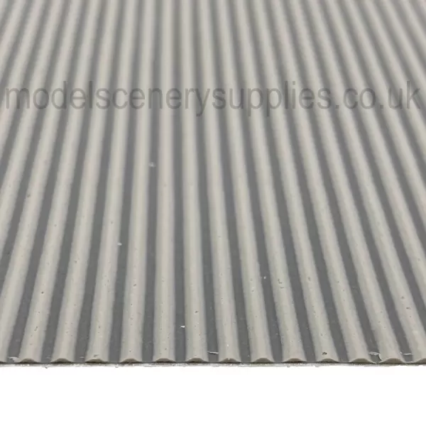 Corrugated Tin 3D Sheet Light Grey Redutex 076PO111