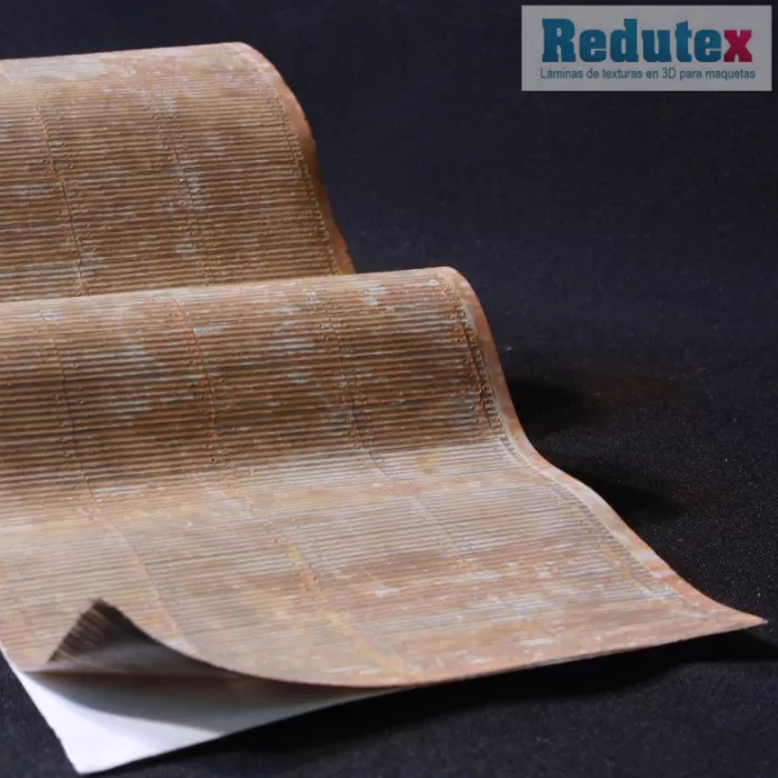 Tin Roof Textured 3D Sheet OO Gauge Rusty Corrugated Tin