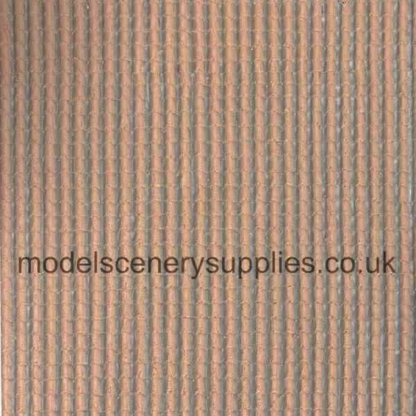 Tile Textured 3D Sheet (Ridge Tile) OO Light Terracotta Tile 087RT112