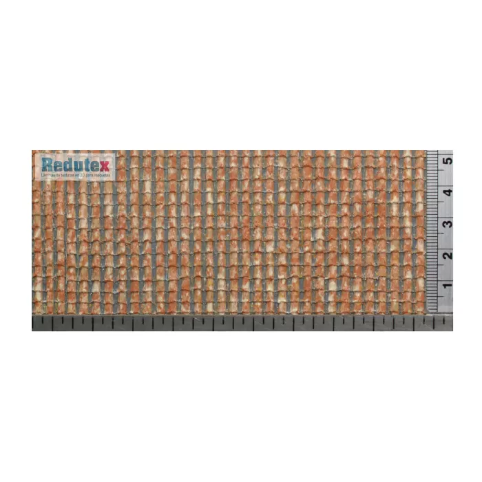Tile Textured 3D Sheet OO Gauge Terracotta Tile