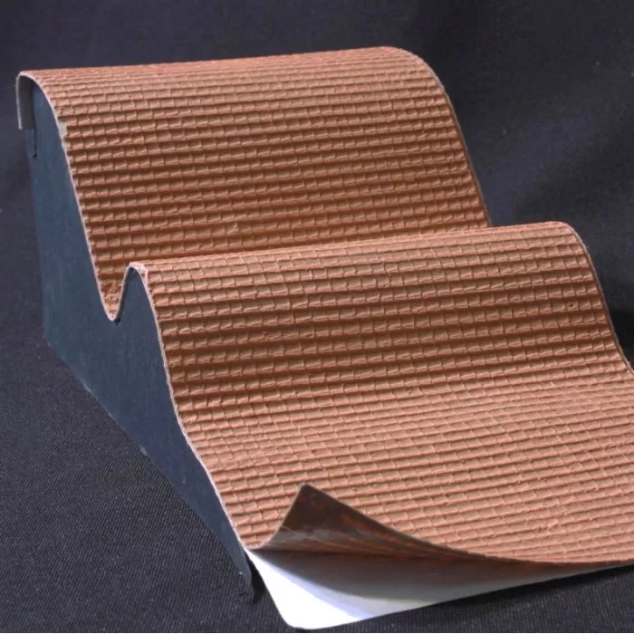 Tile Textured 3D Sheet OO Gauge Light Terracotta Tile 087TC112