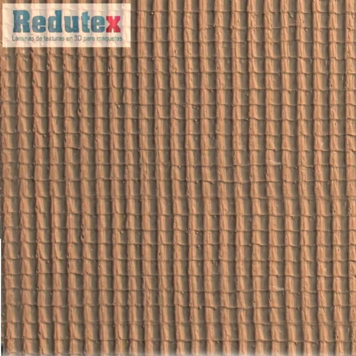 Tile Textured 3D Sheet OO Gauge Light Terracotta Tile 087TC112