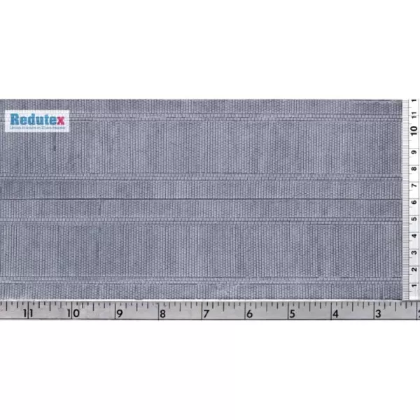 Stone Setts Roadway Roads with Pavements and edges Textured 3D Sheet N Gauge Redutex 160CC311