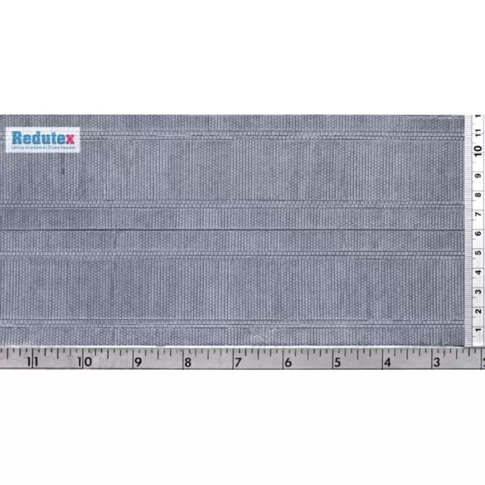 Stone Setts Roadway Roads with Pavements and edges Textured 3D Sheet N Gauge Redutex 160CC311