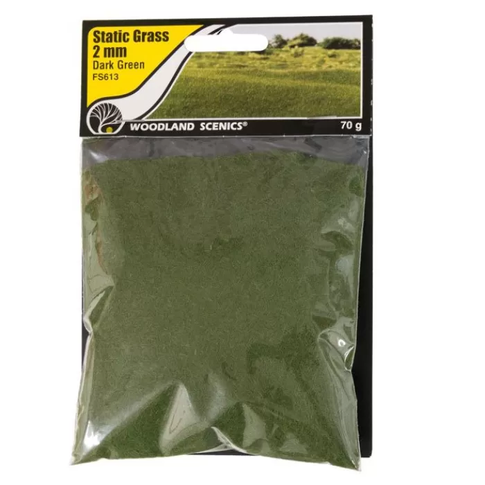 Static Grass Dark Green 2mm Woodland Scenics FS613