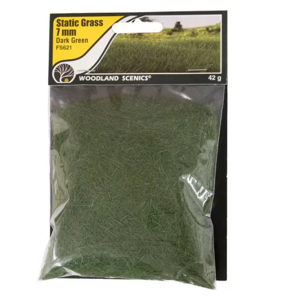 Static grass Dark Green 7mm Woodland Scenics FS621