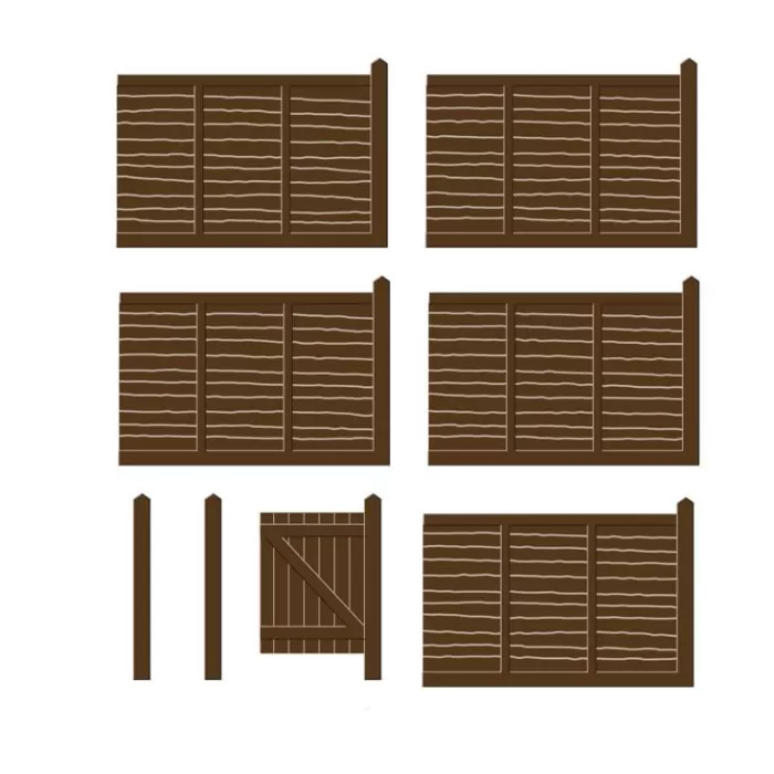 Fencing Larch Lap OO Wills SS44