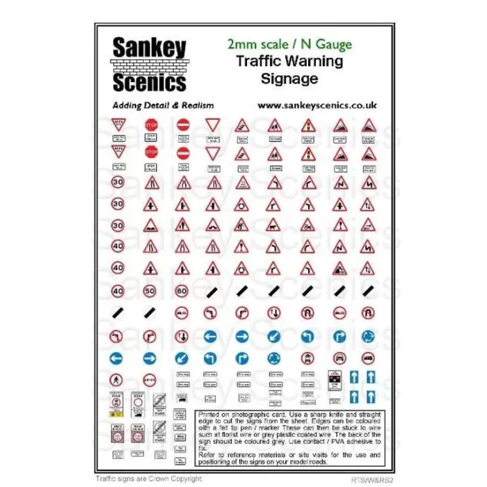 Traffic Warning Signage N gauge
