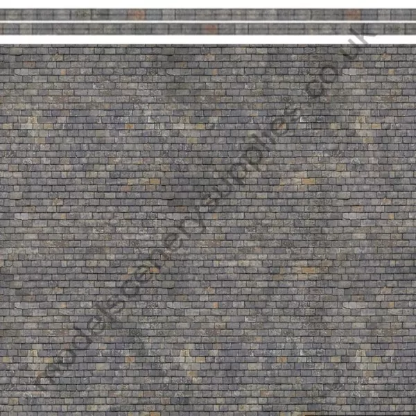 Mixed Grey Roof Slates Building Paper OO TX184