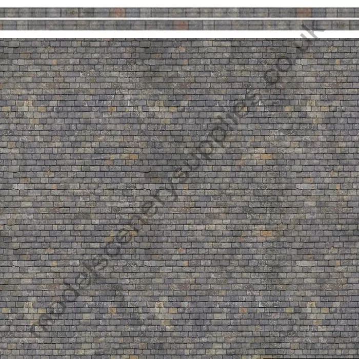 Mixed Grey Roof Slates Building Paper OO TX184