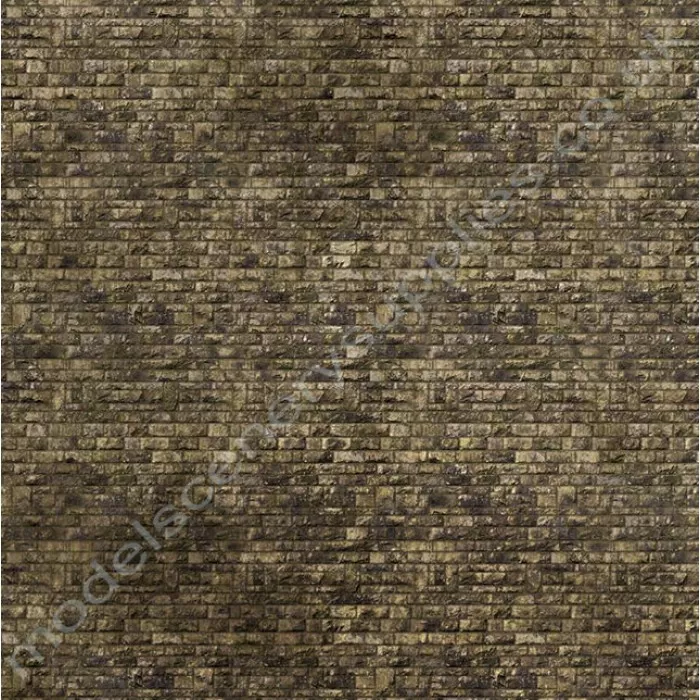 Light Weathered Random Ashlar Stone Wall Building Paper OO TX245