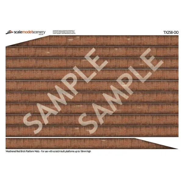 Red Brick Platform Wall Paper OO TX258