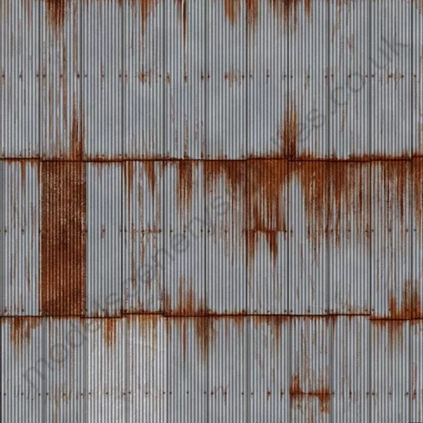Rusty Weathered Corrugated Iron Sheet Building Paper OO TX280