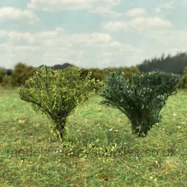 Bushes Spring and Summer Green Mix 30mm Tall Silhouette