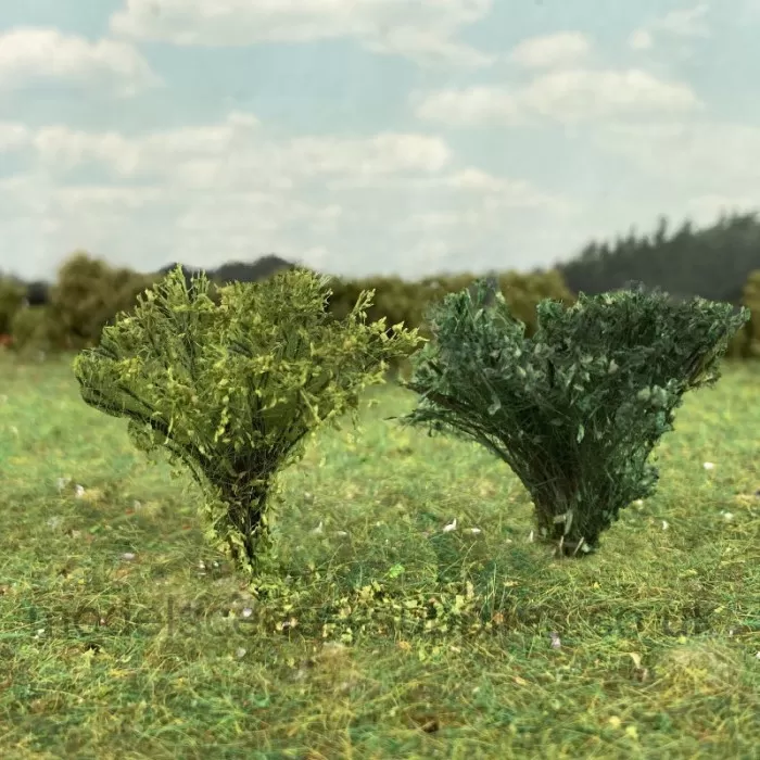 Bushes Spring and Summer Green Mix 30mm Tall Silhouette