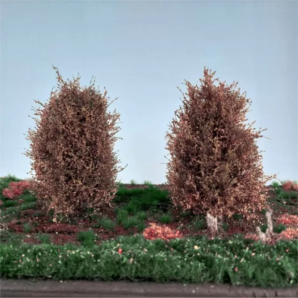 Bushes Late Autumn Winter Brown 100mm Tall Silhouette 350-44 25