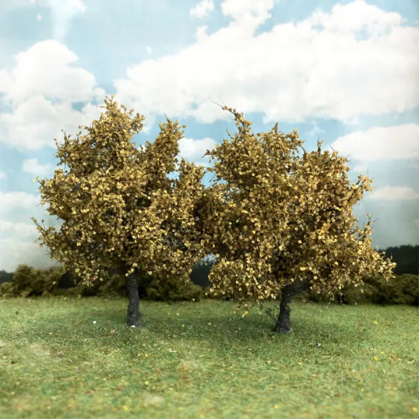 Maple Trees Early Autumn Yellow 75mm tall (2pack) Silhouette 230-64