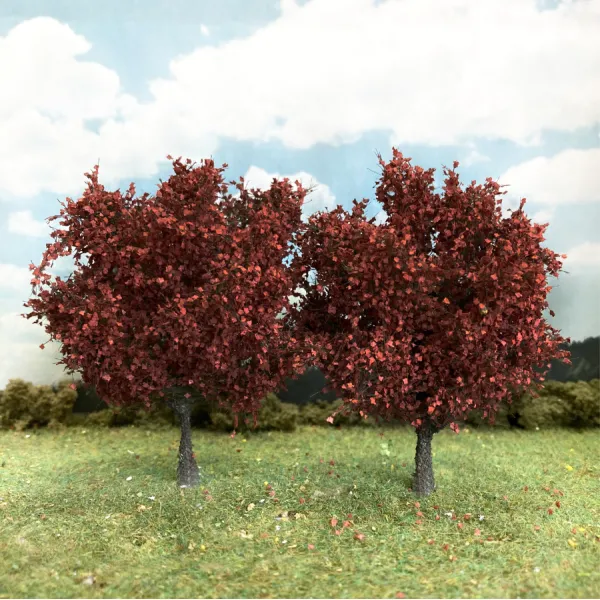 Maple Trees Autumn Red 75mm tall (2pack) Silhouette 230-65