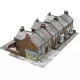 Four Red Brick Terraced Backs OO - Superquick C5 