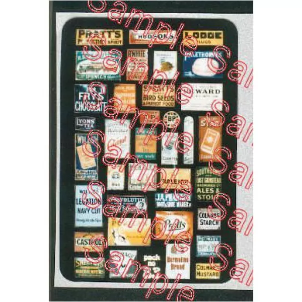 Enamel Advert Signs 3,  N Gauge Tiny Signs  