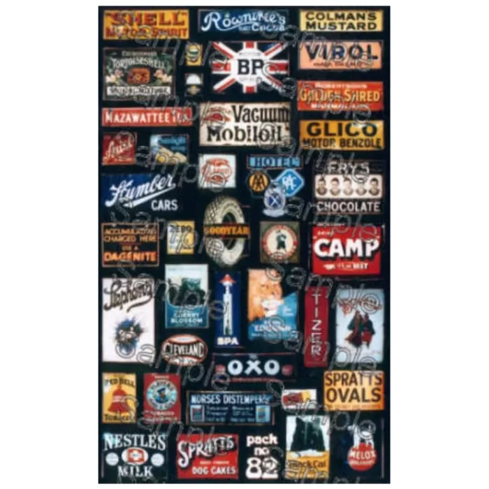 Enamel Advert Signs pack2  OO Tiny Signs TSOO82