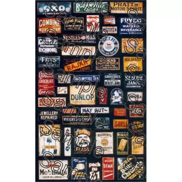 Enamel Advert Signs pack1  OO Tiny Signs TSOO81