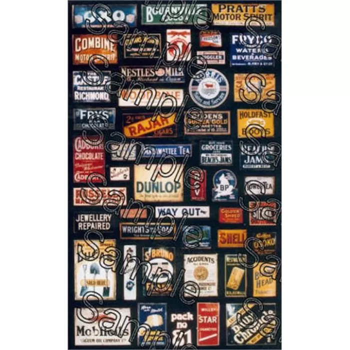 Enamel Advert Signs pack1  OO Tiny Signs TSOO81