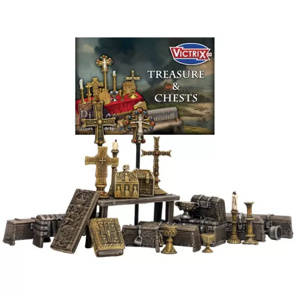 Treasures Artefacts, Caskets and Chests 28mm Victrix VXE011