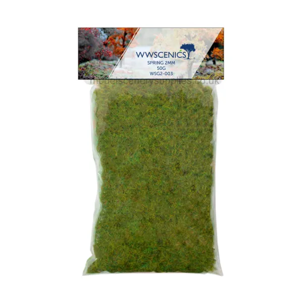 Static Grass Spring Green 2mm WSG2-003
