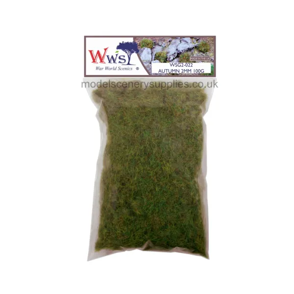 Static Grass Autumn green 2mm WWScenics WSG2-022 (100g)