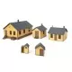 Wooden Works Buildings Mixed pack of 5 OO Cornerstone 933-4060