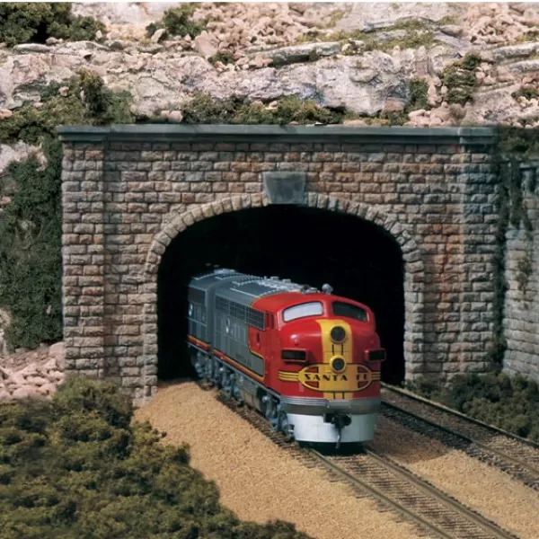 Cut Stone Double Tunnel Portal OO