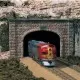 Cut Stone Double Tunnel Portal OO