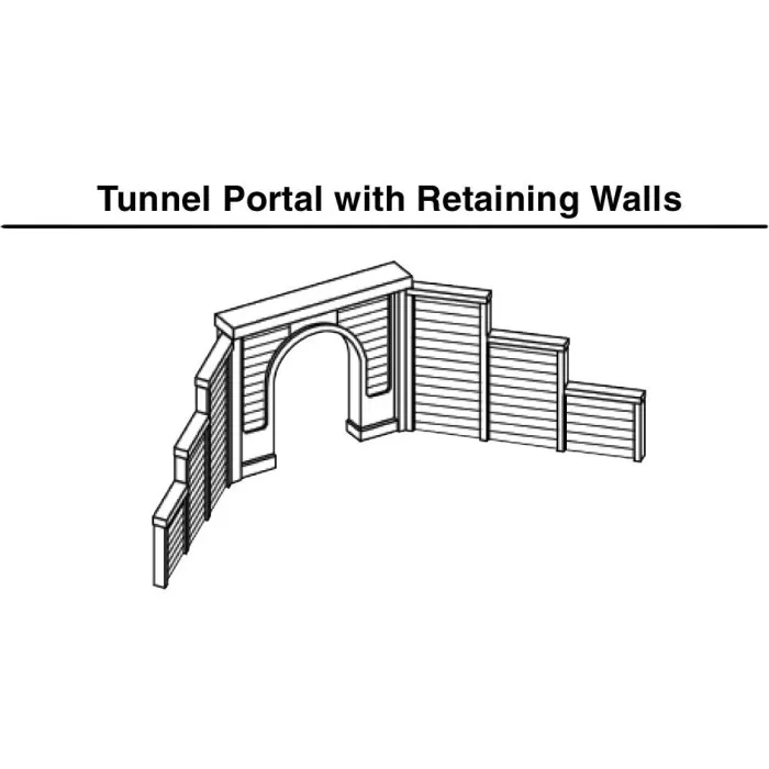 Cut Stone Double Tunnel Portal OO