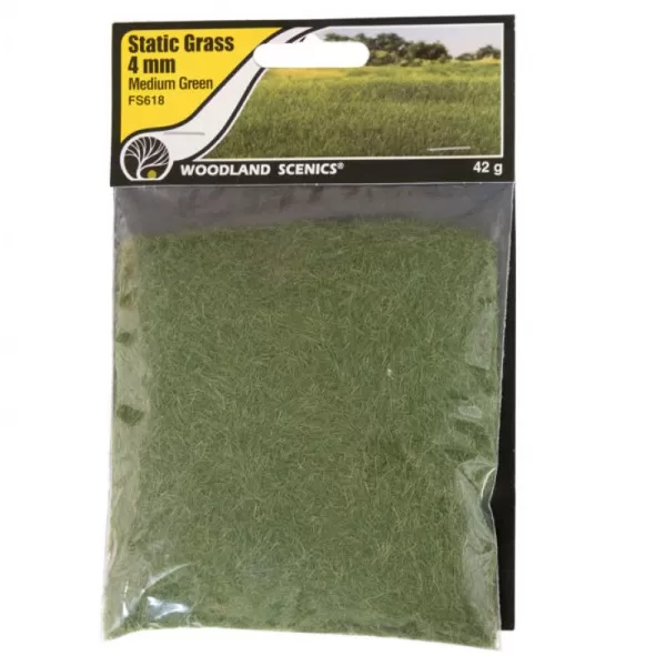 Static grass Medium Green 4mm Woodland Scenics FS618