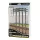Electric Telegraph Poles Double Bar Pre-wired From Woodland Scenics  1:43