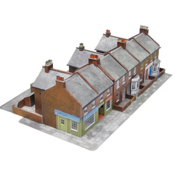 Red Brick Terraced Corner OO - Superquick C7 