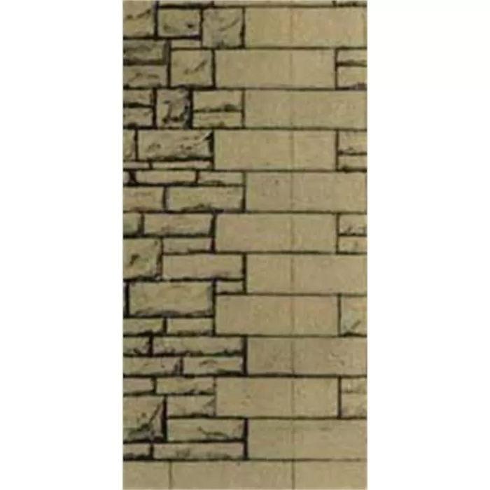 Grey sandstone rubble walling building paper  OO