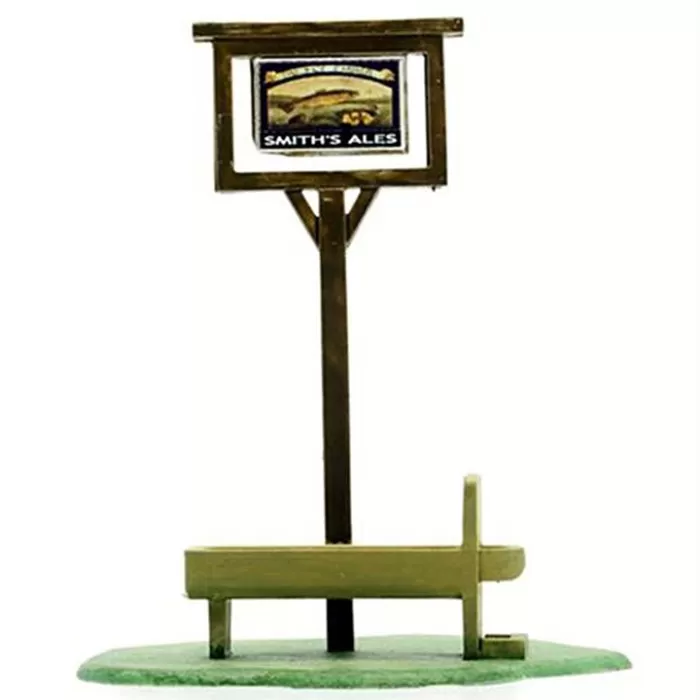 Pub sign and Horse Trough OO 