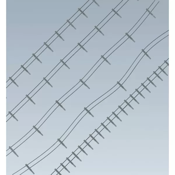 Concrete Posts  with iron railings OO Faller 180432