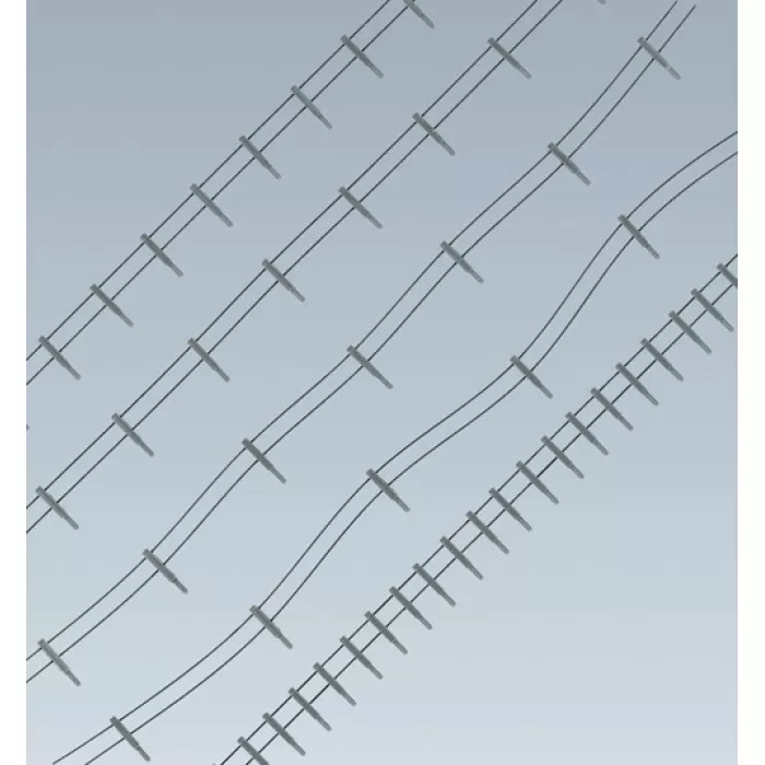 Concrete Posts  with iron railings OO Faller 180432