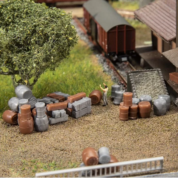 Boxes Crates Barrels Load  N gauge Faller 272918