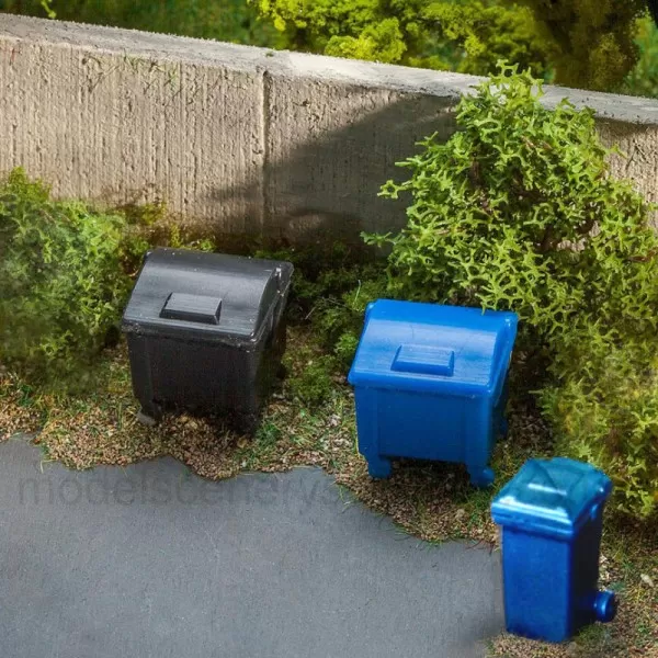 Wheelie Bins Domestic and Industrial N gauge Faller 272919