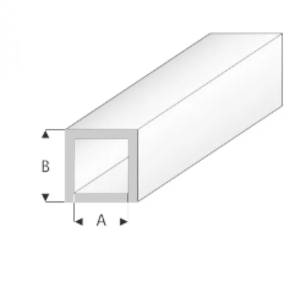 Plastic Profile Square CLEAR TUBE