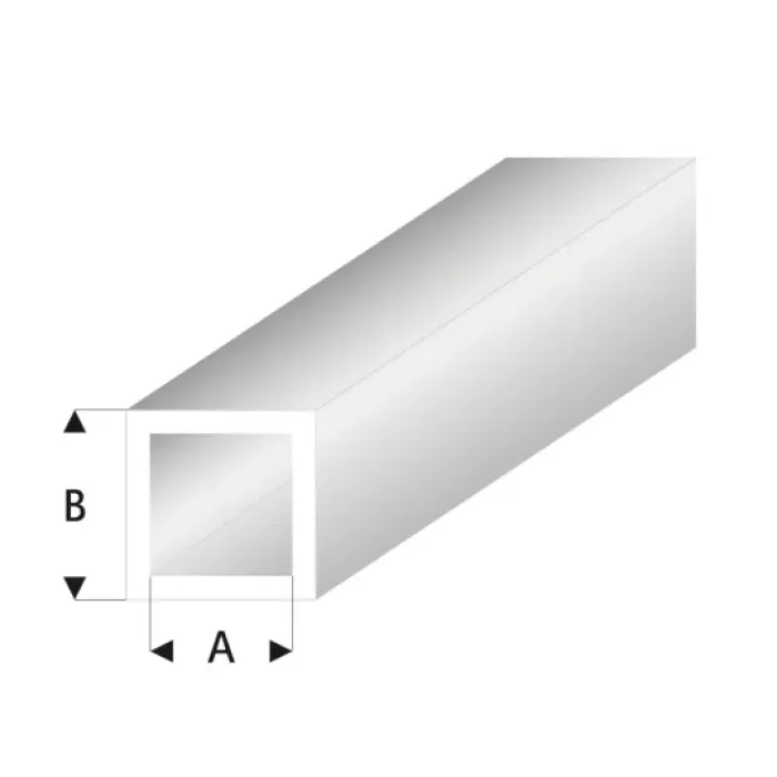 Plastic Profile Square OPAQUE TUBE