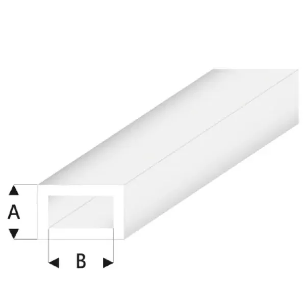 Plastic Profile Rectangular CLEAR TUBE