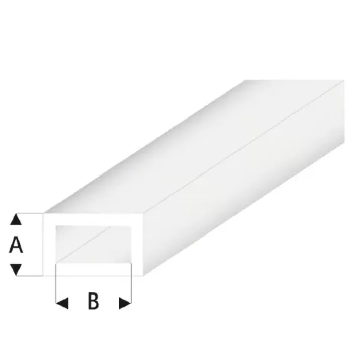Plastic Profile Rectangular CLEAR TUBE