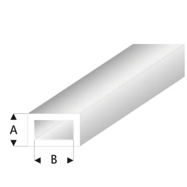 Plastic Profile Rectangular OPAQUE TUBE