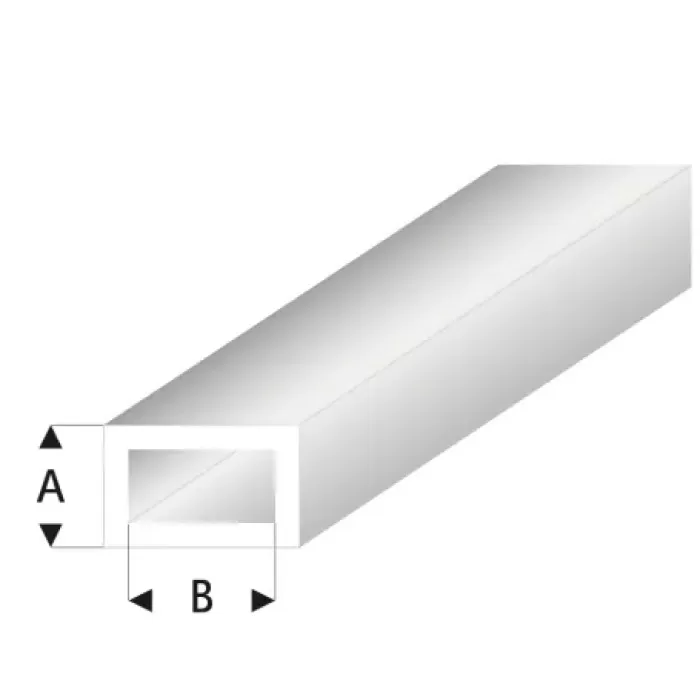 Plastic Profile Rectangular OPAQUE TUBE