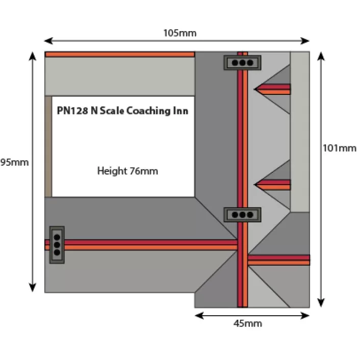 N gauge Coaching Inn Metcalfe PN128